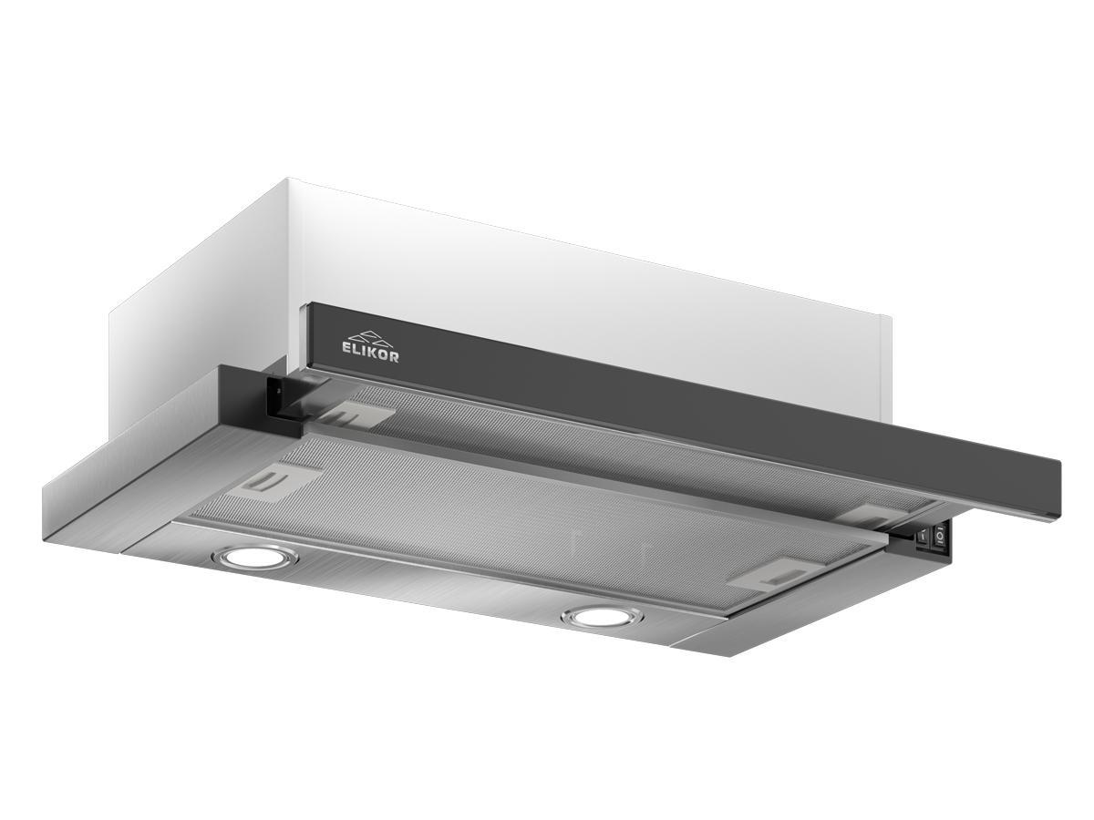 Изображение товара Встраиваемая вытяжка Elikor Интегра GLASS 60Н-400-В2Д из нержавеющей стали и стекла