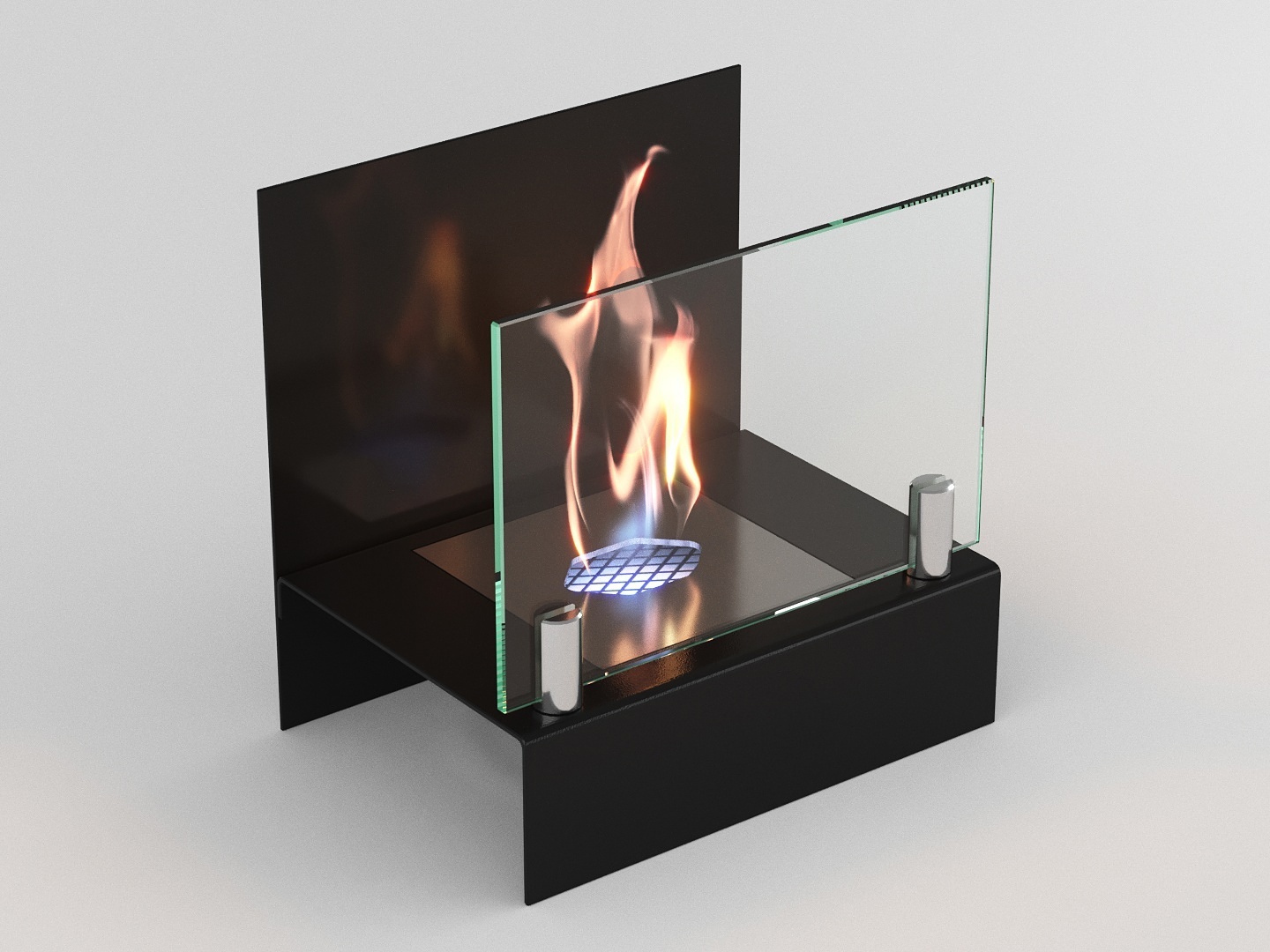 Изображение товара Биокамин настольный подарочный набор Lux Fire Афиша черный
