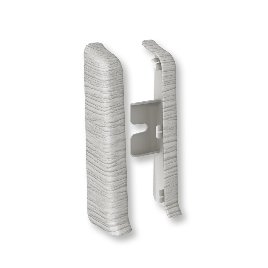 Заглушка для плинтуса левая и правая «Дуб хадсон», высота 80 мм