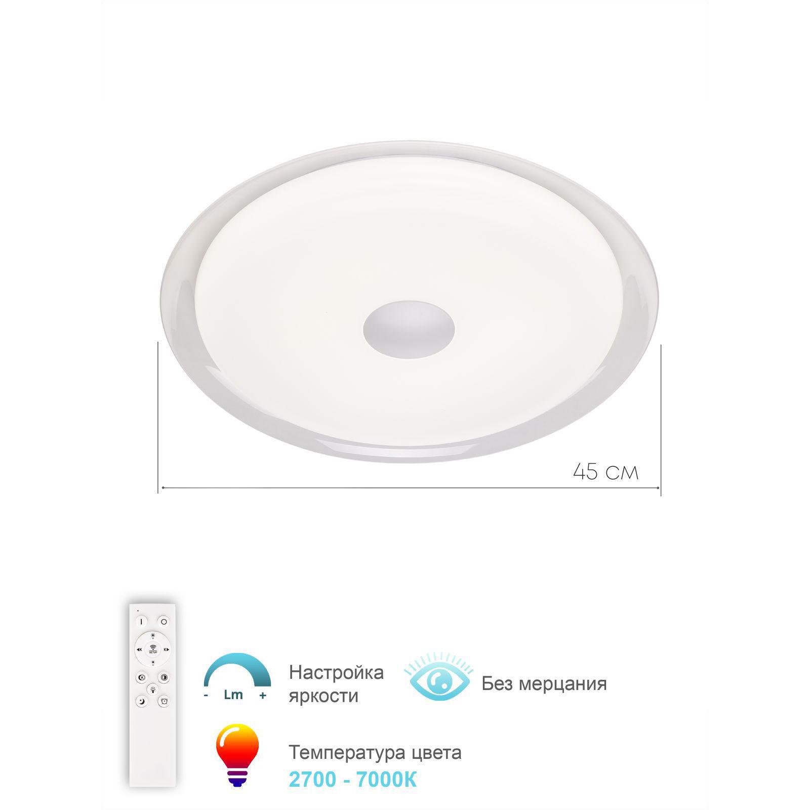 Изображение товара Люстра потолочная светодиодная APL LED 3306.B221-450.WHITE для стильных интерьеров