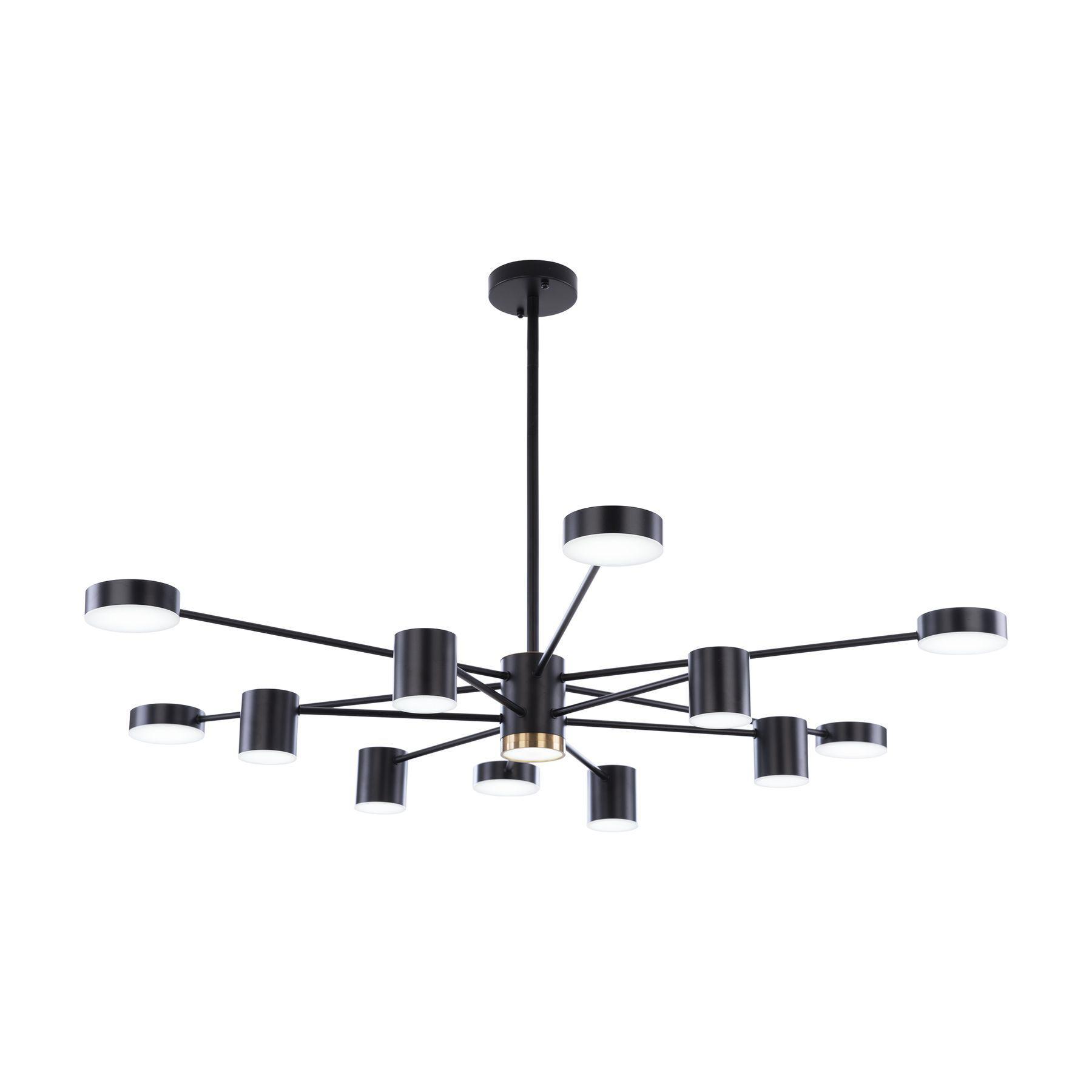 Изображение товара Современная светодиодная люстра на штанге APL LED 3307.6293-12.BLACK 15 кв м светильник