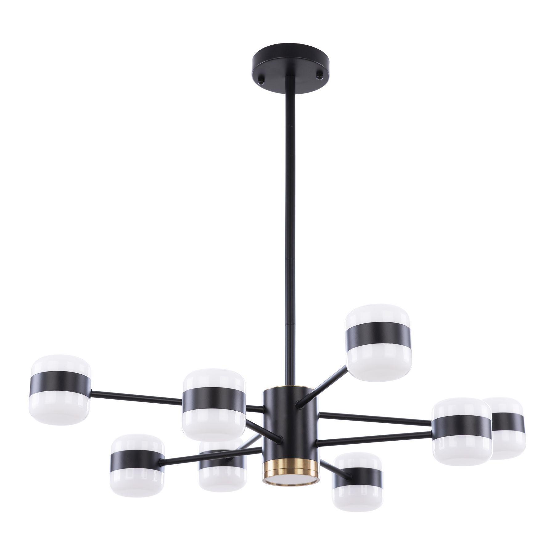 Изображение товара Светодиодная люстра на штанге APL LED 3307.6296-8.BLACK 8 ламп современный дизайн