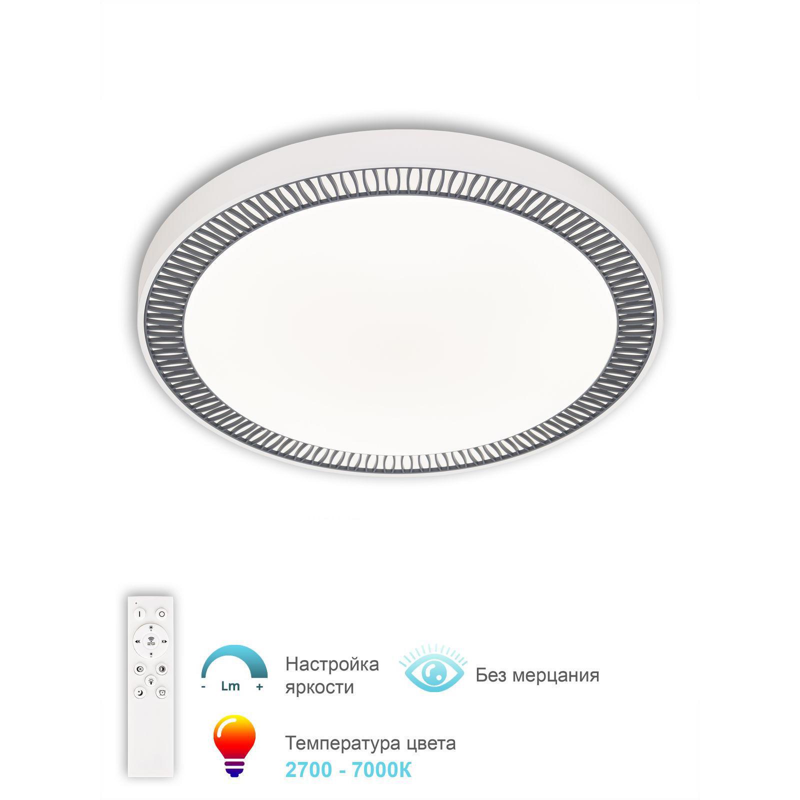 Изображение товара Люстра потолочная светодиодная APL LED TURIN 3306.B256-450 WHITE GY 50 см