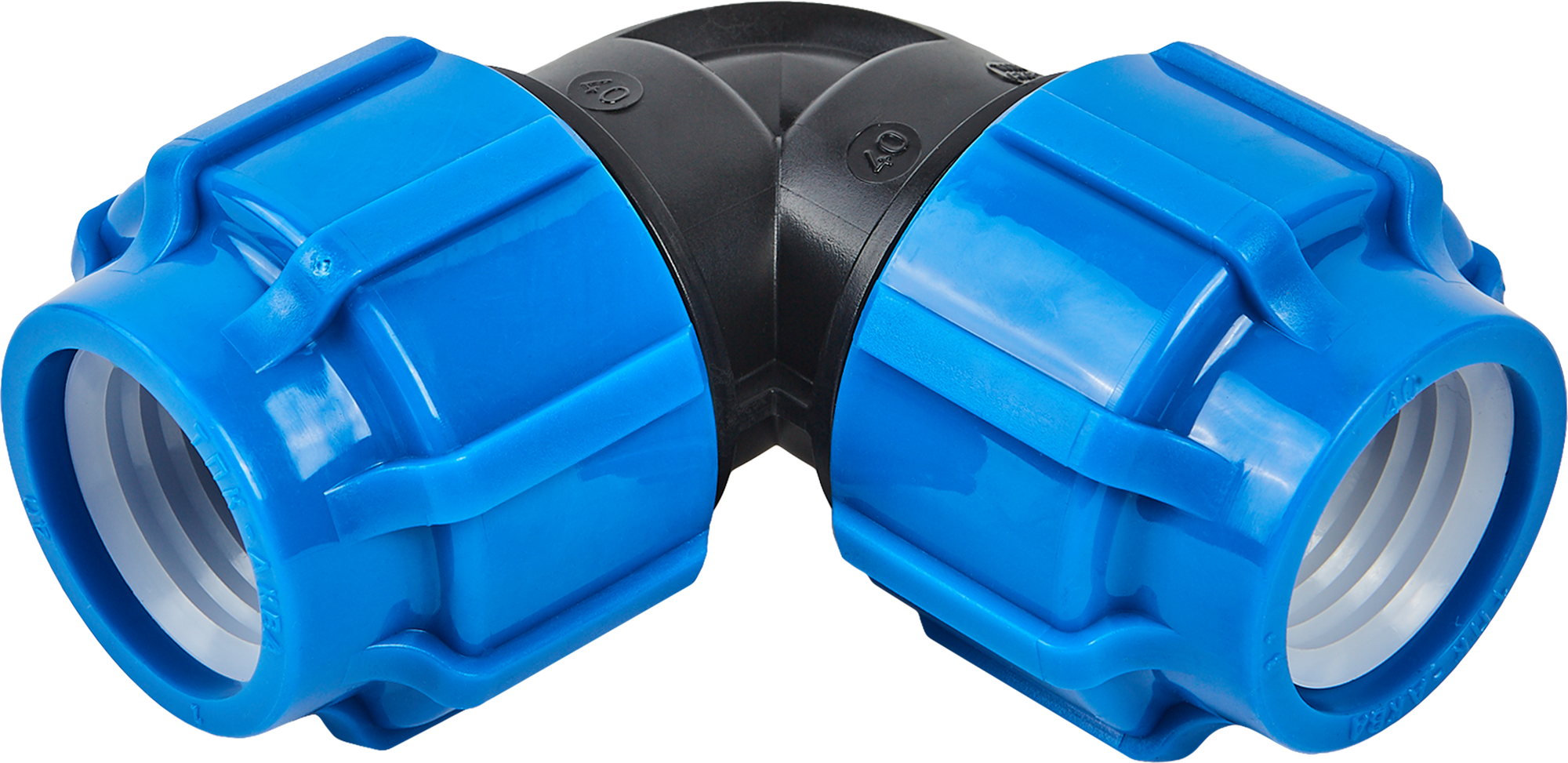 Изображение товара Отвод 90° Политэк 40x40 мм полипропилен 50040040