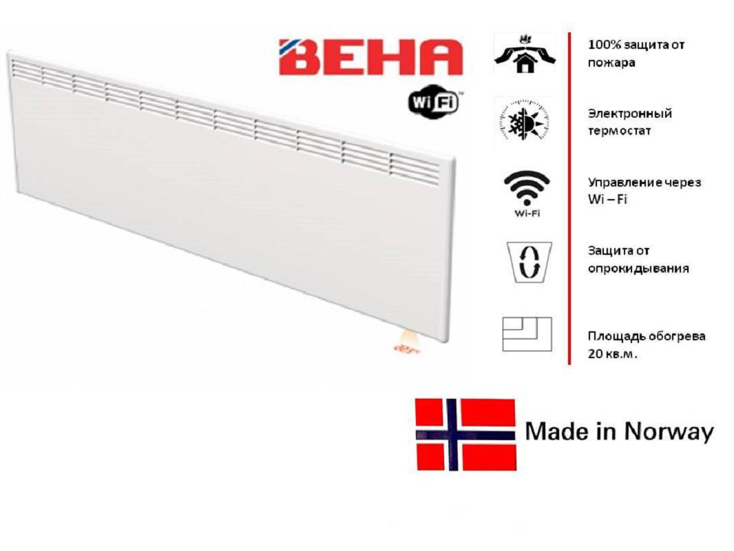 Изображение товара Электрический конвектор Beha PV 20 Wi-Fi 2000 Вт для дома и ванной