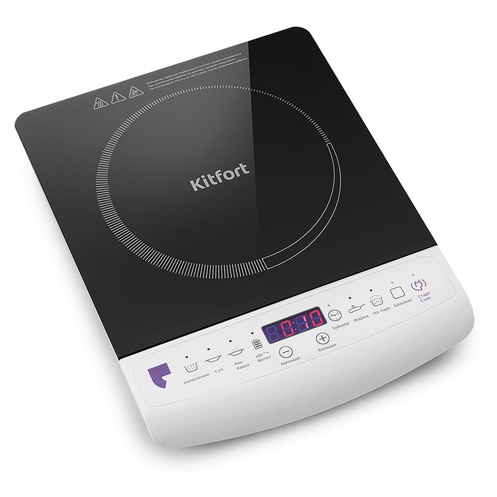 Изображение товара Индукционная настольная плита Kitfort КТ-101 36 см 1 конфорка белая