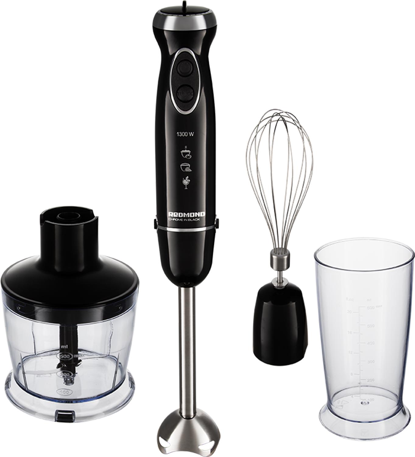 Изображение товара Погружной блендер REDMOND RHB-2942 CHROME IN BLACK мощность 1300 Вт 5 скоростей