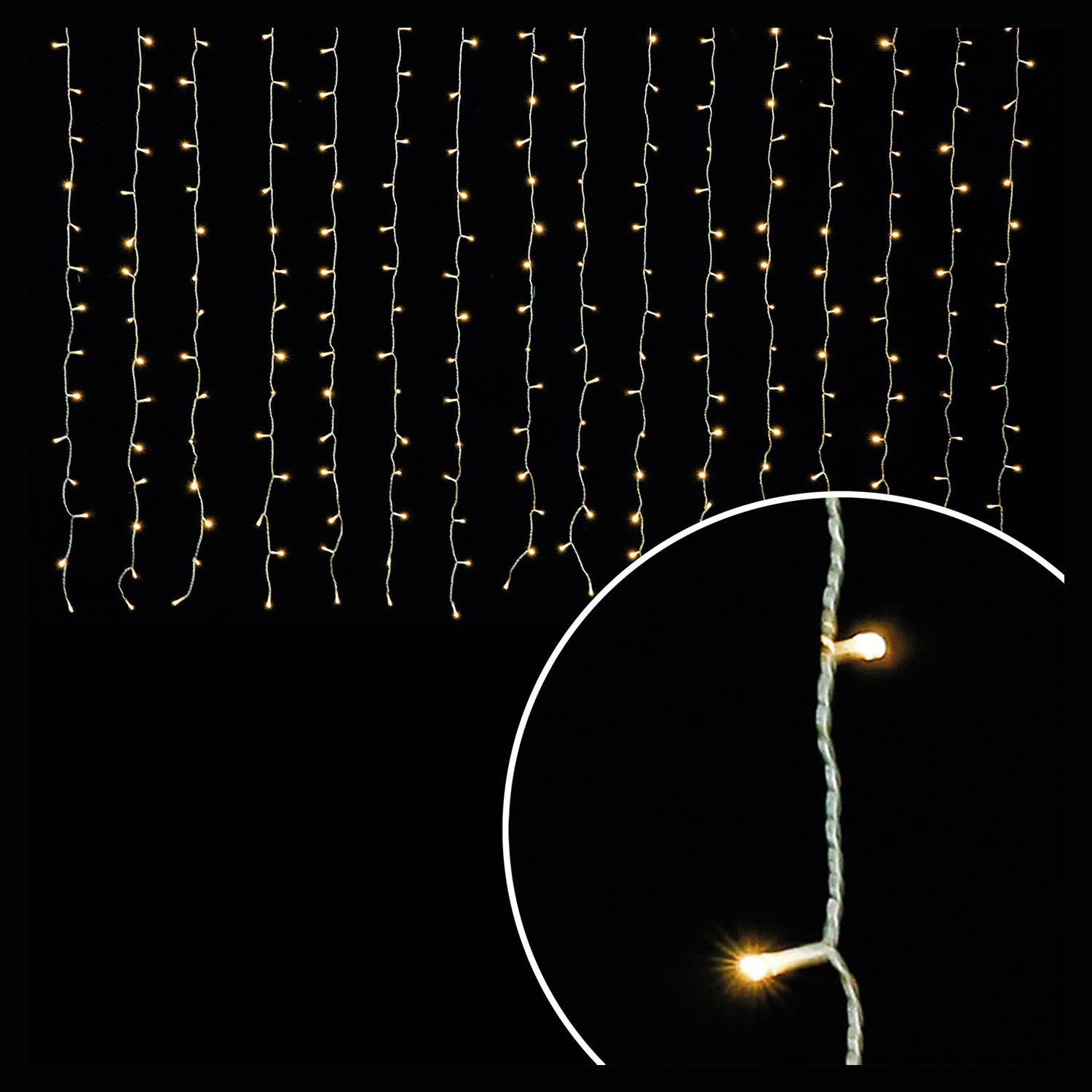 Изображение товара Электрогирлянда внутренняя Волшебная страна Занавес 2м 360LED теплая белая (желтая) 8 режимов работы 007870