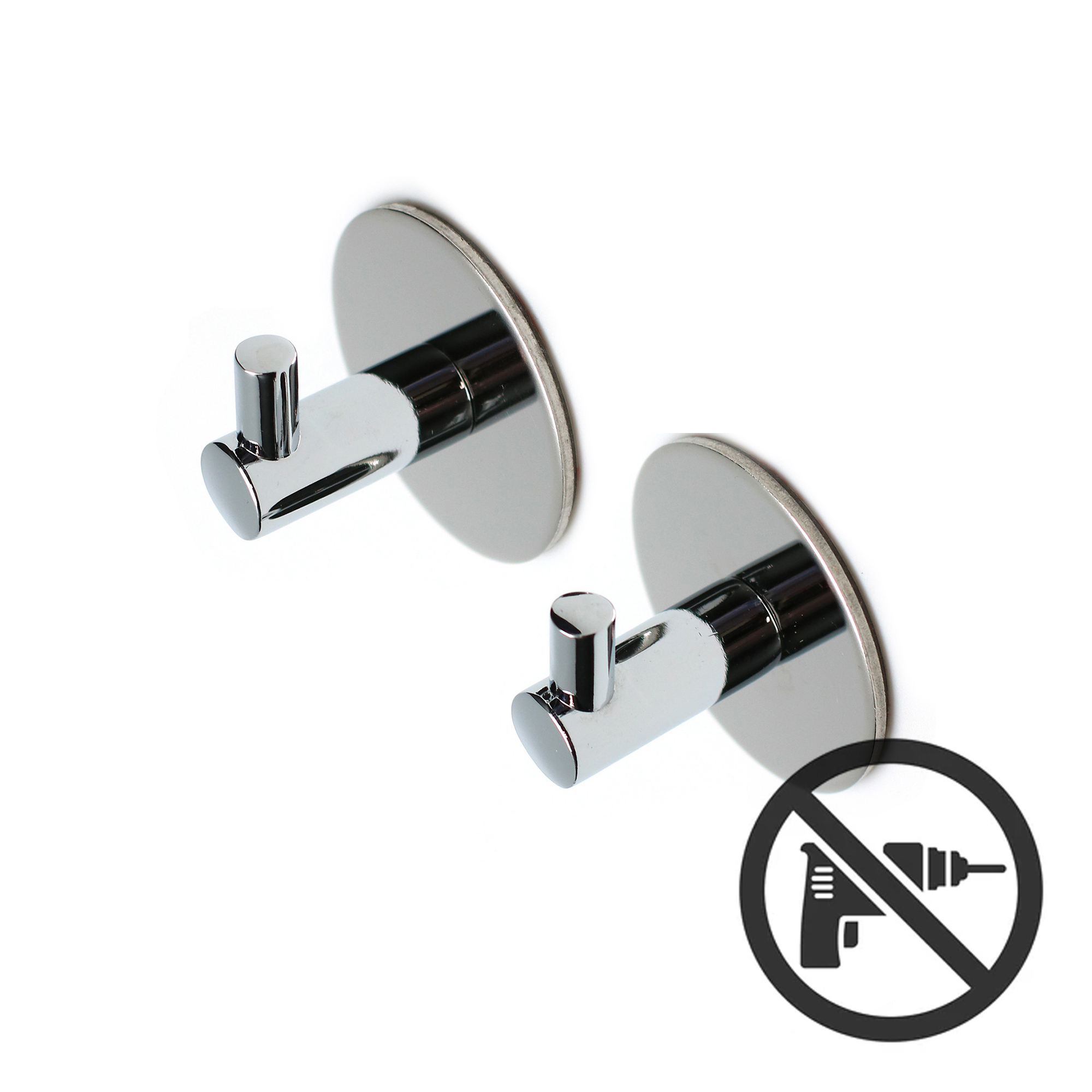 Изображение товара Набор крючков Fixsen 3M 2 шт самоклеющийся для ванной и кухни серый