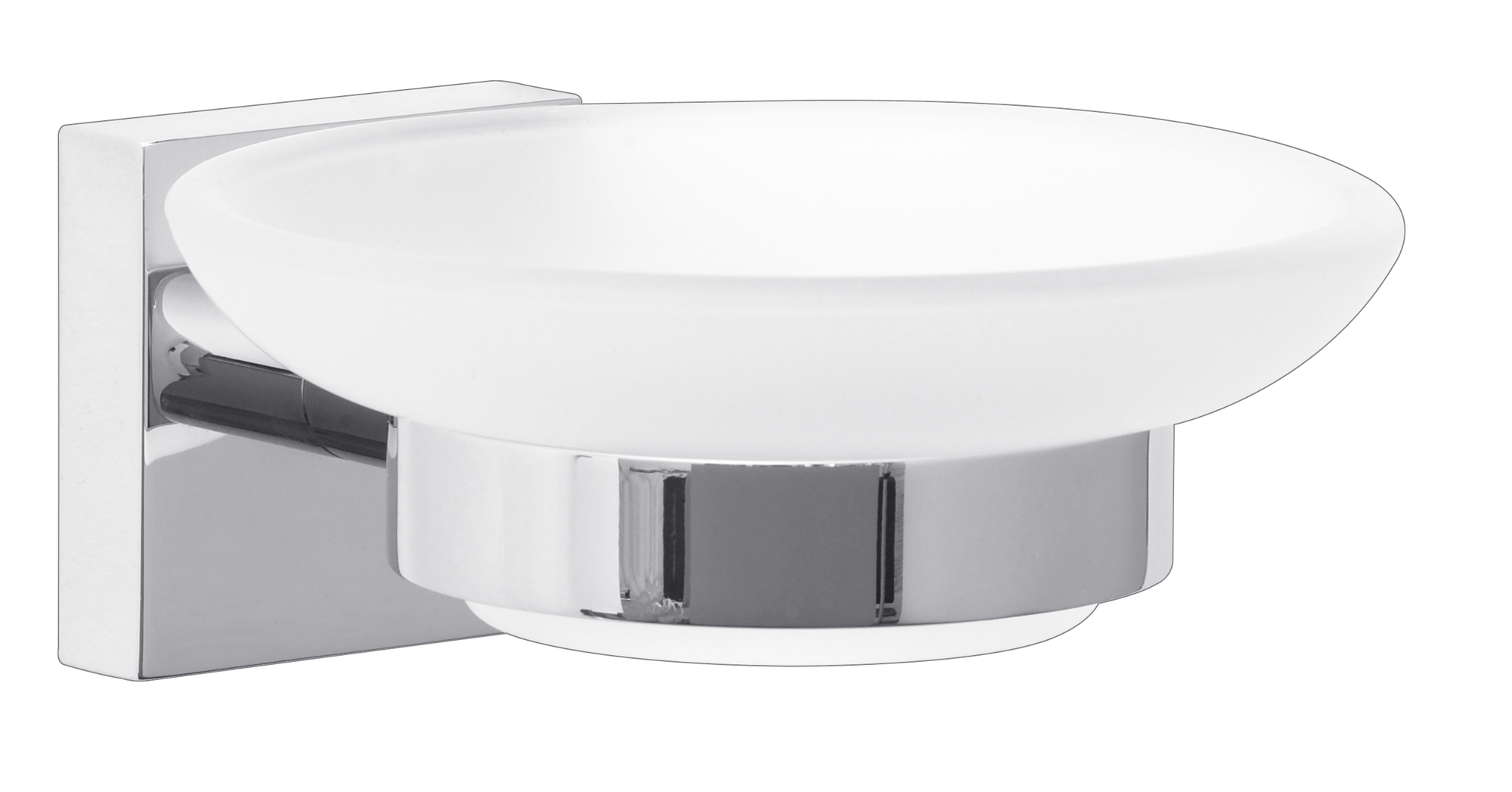 Изображение товара Мыльница Tesa Ekkro стекло цвет серебристый