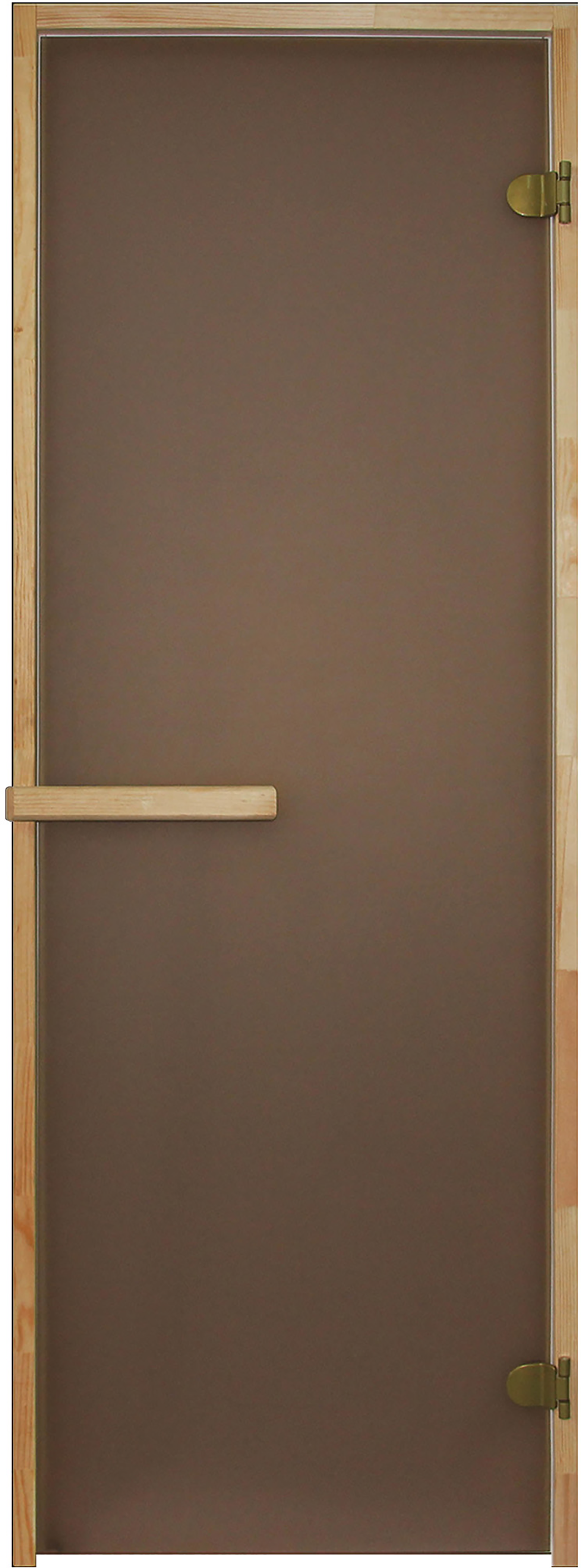 Изображение товара Дверь для сауны стеклянная матовая бронза 69x189 см цвет двусторонняя