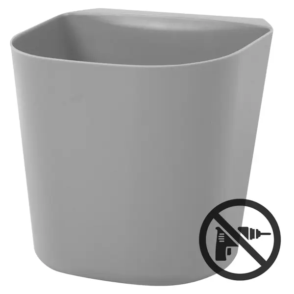 Корзинка навесная на присосках Berossi Krita маленькая цвет серый