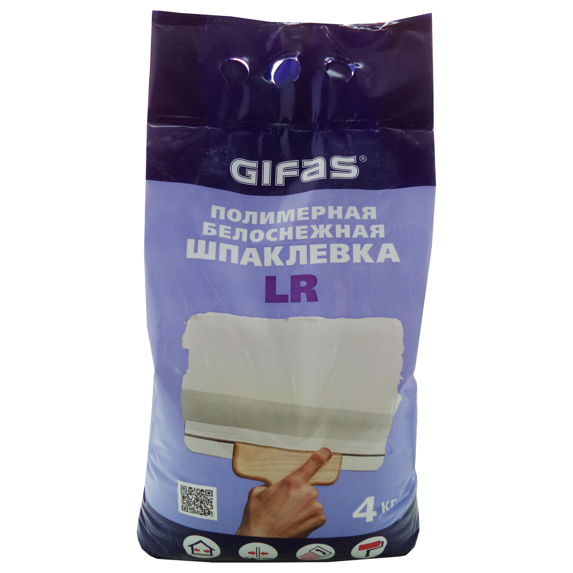 Изображение товара Полимерная шпаклевка Gifas LR 4 кг для внутренних работ Изображение товара Полимерная шпаклевка Gifas LR 4 кг для внутренних работ