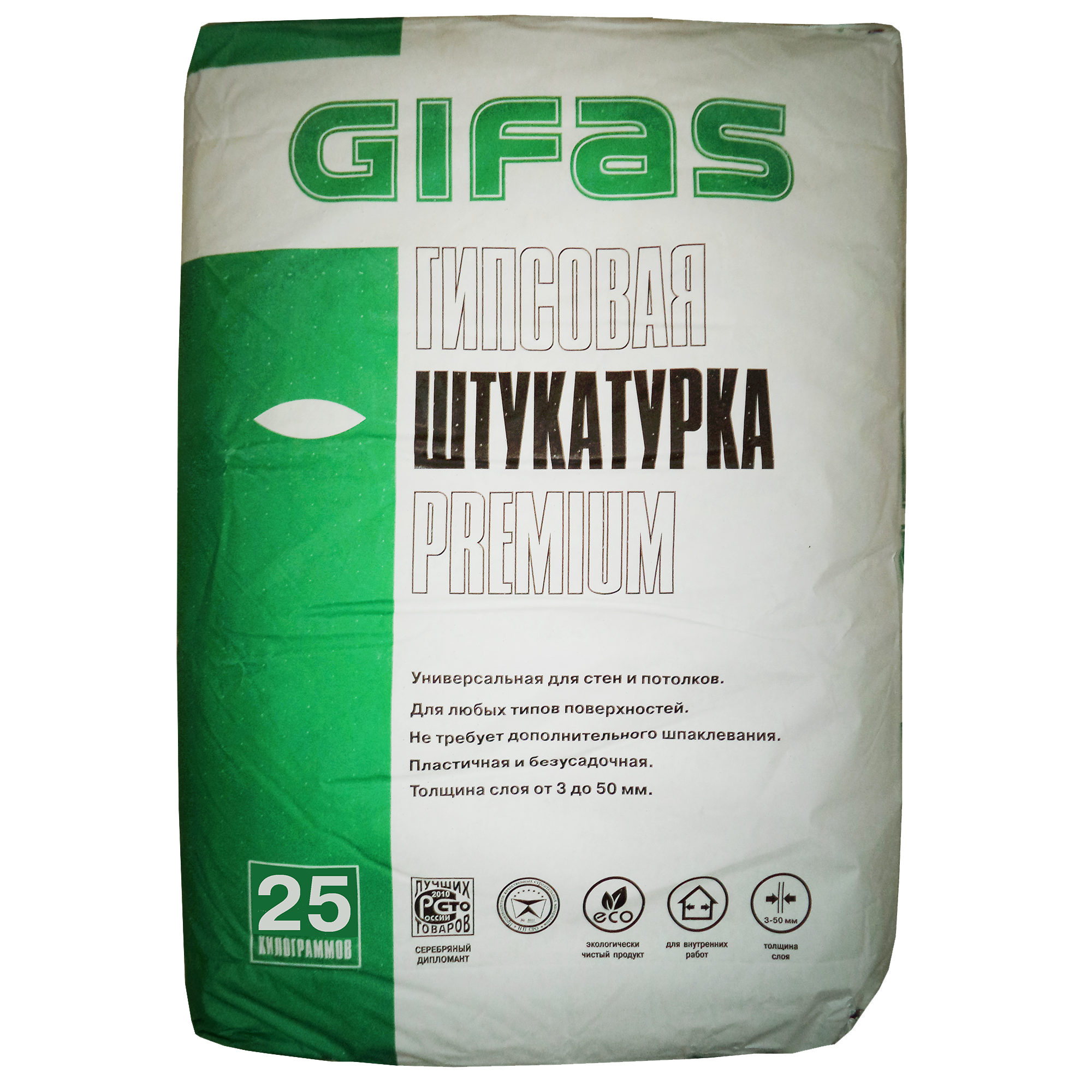 Изображение товара Штукатурка гипсовая Gifas Премиум 25 кг