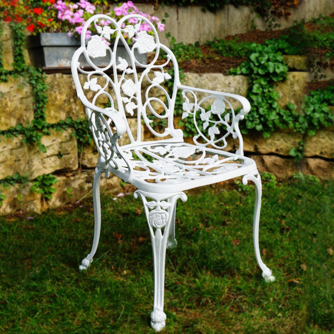 Изображение товара Кресло садовое Frank Спящая красавица из стали белое 55х55х89 см удобное и стильное для улицы