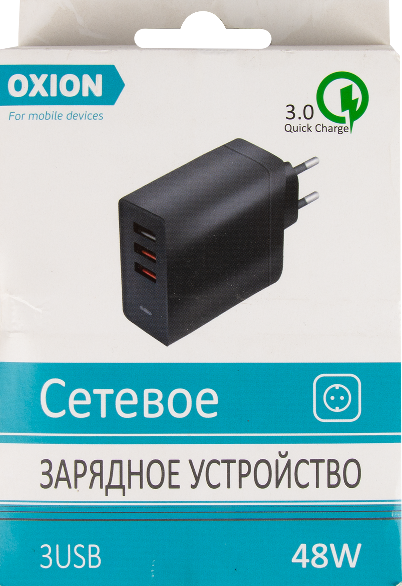 Зарядное устройство сетевое Oxion OX-QC504 цвет черный - 2