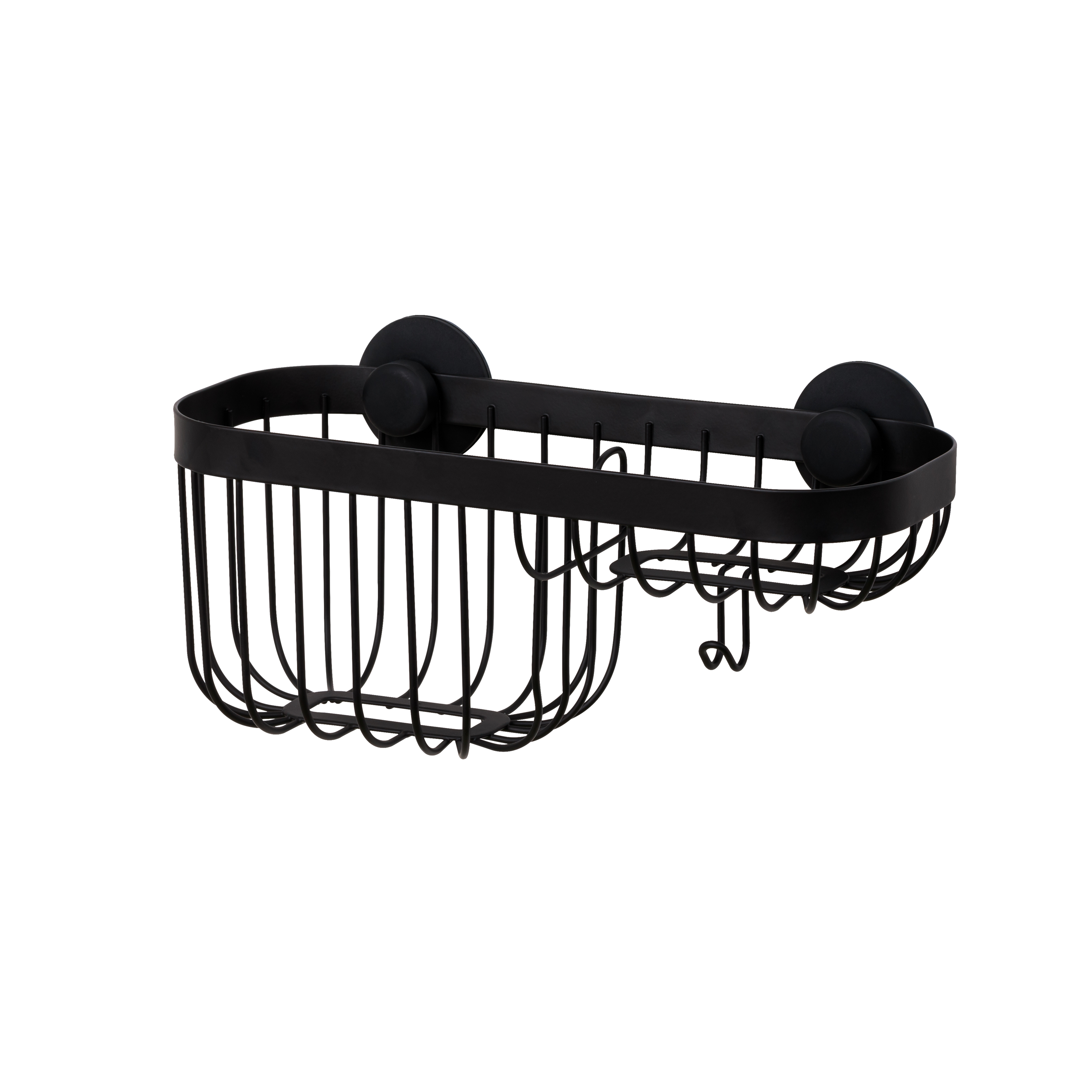 Изображение товара Полка с мыльницей Sensea Neo на присосках цвет чёрный