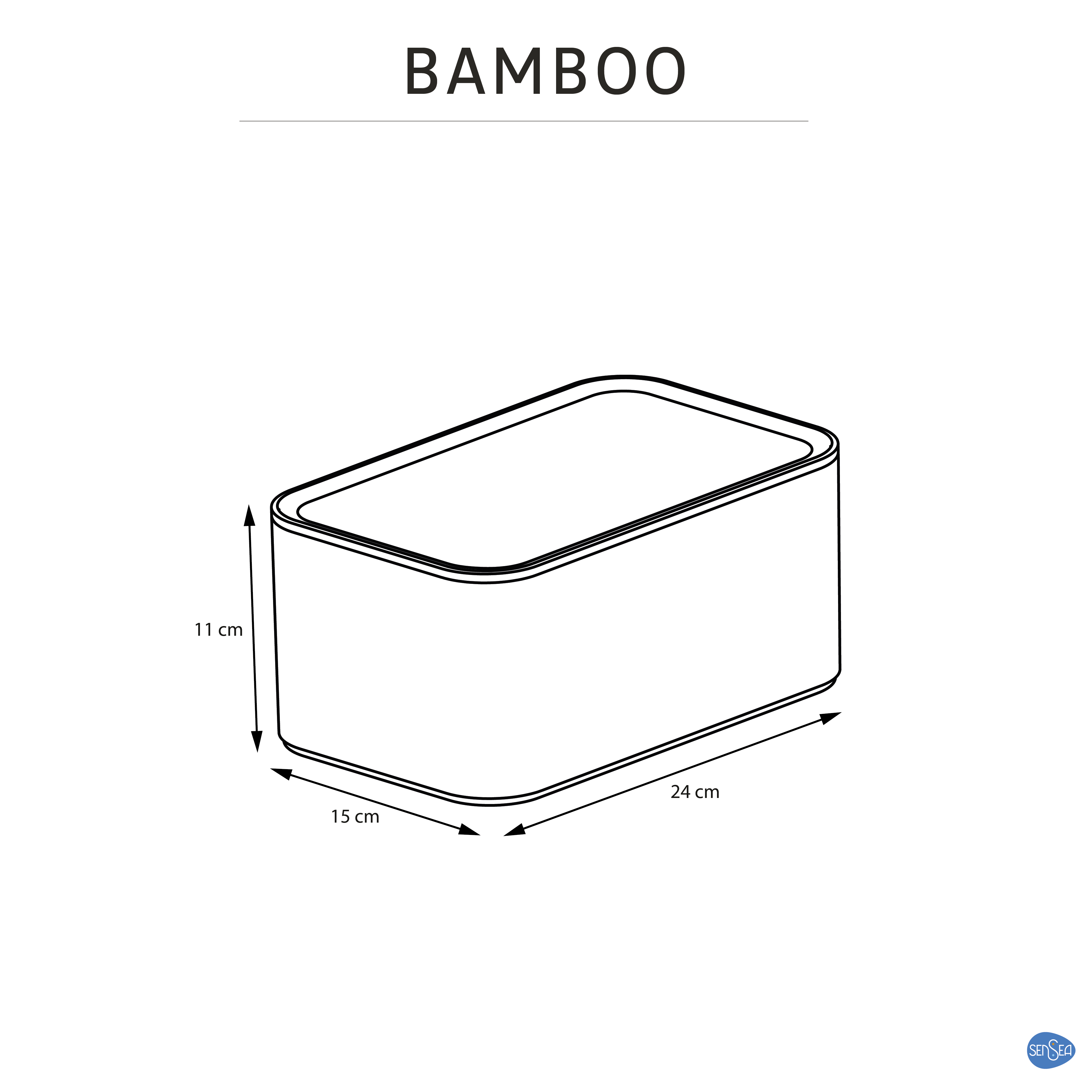 Корзина для хранения Sensea Bamboo 24x15x11 см - 7