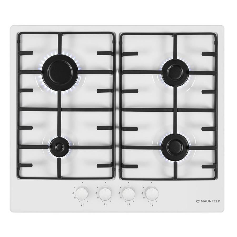 Изображение товара Газовая варочная панель Maunfeld EGHE.64.3EW/G 59 см 4 конфорки белая