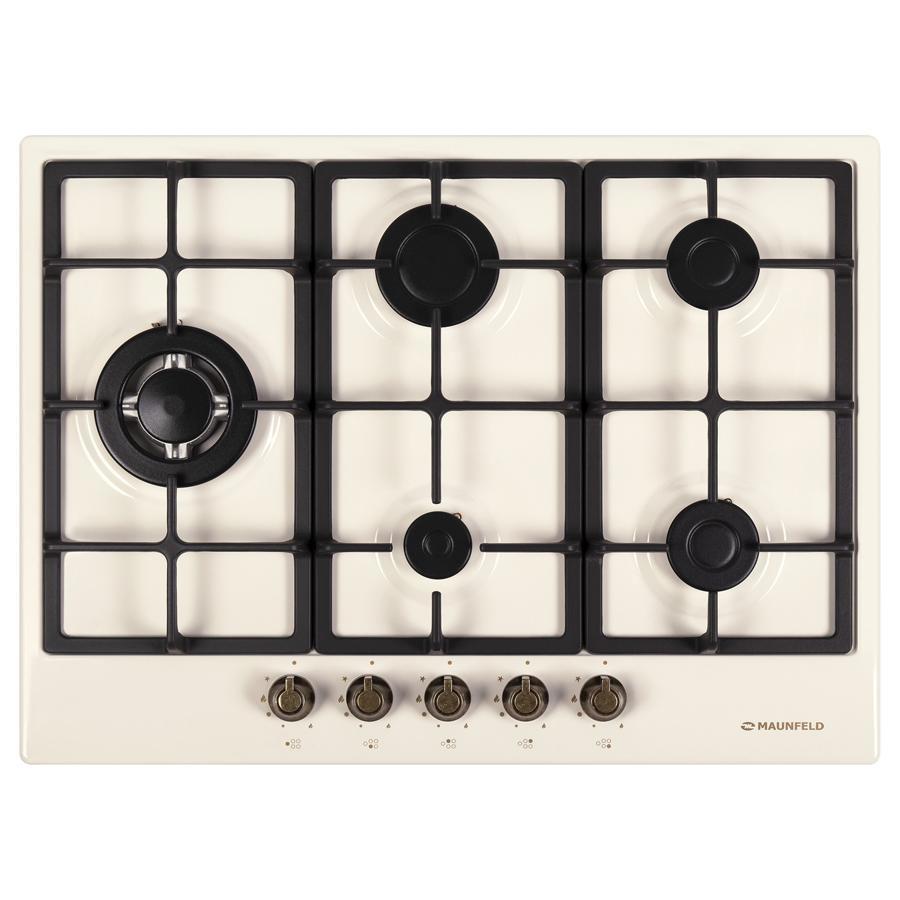 Изображение товара Газовая варочная панель Maunfeld EGHE 75 33CBG1 R G 70 см 5 конфорок бежевый