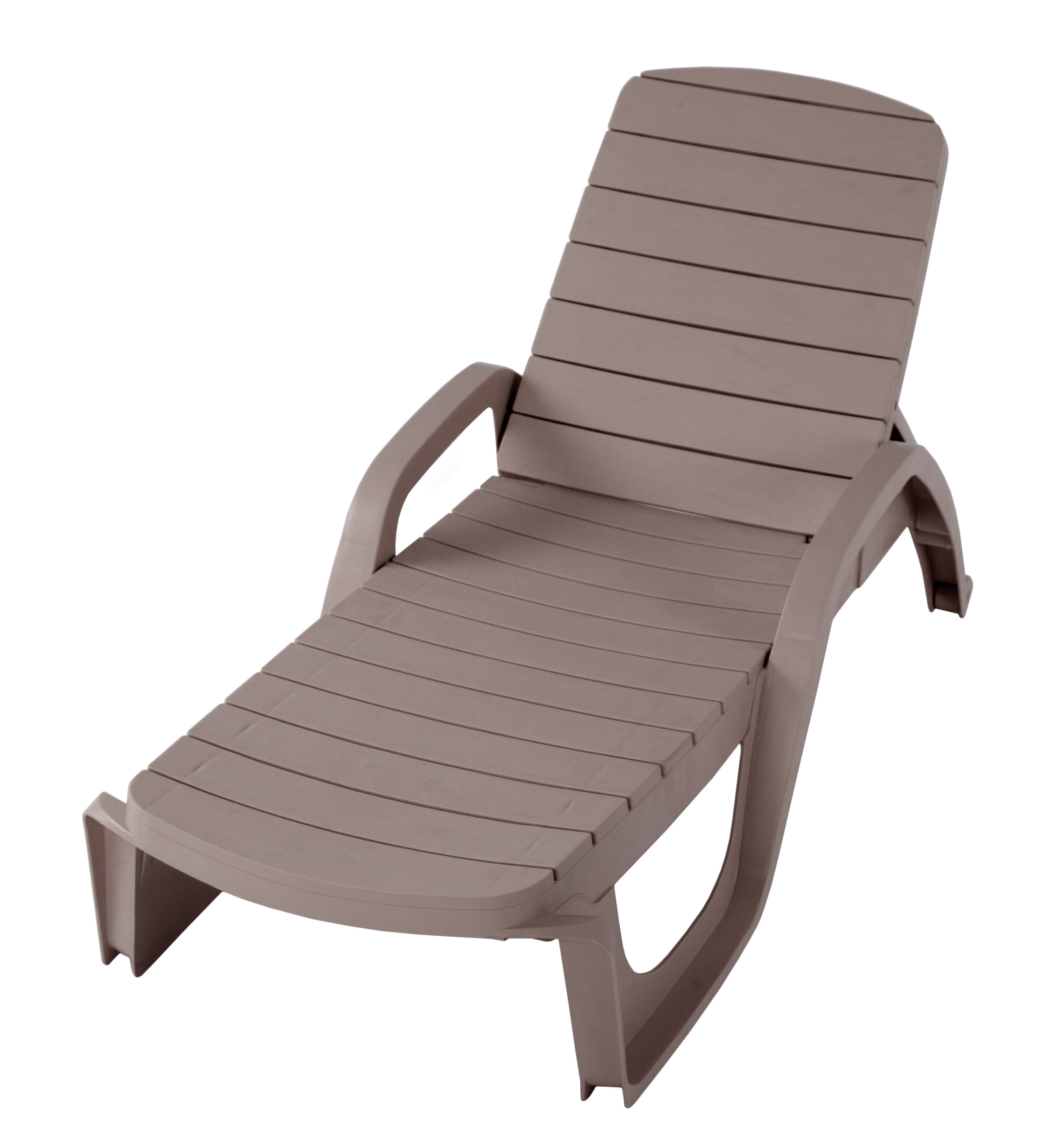 Изображение товара Шезлонг Элластик-пласт Прованс 72x45x195 см пластик мокко