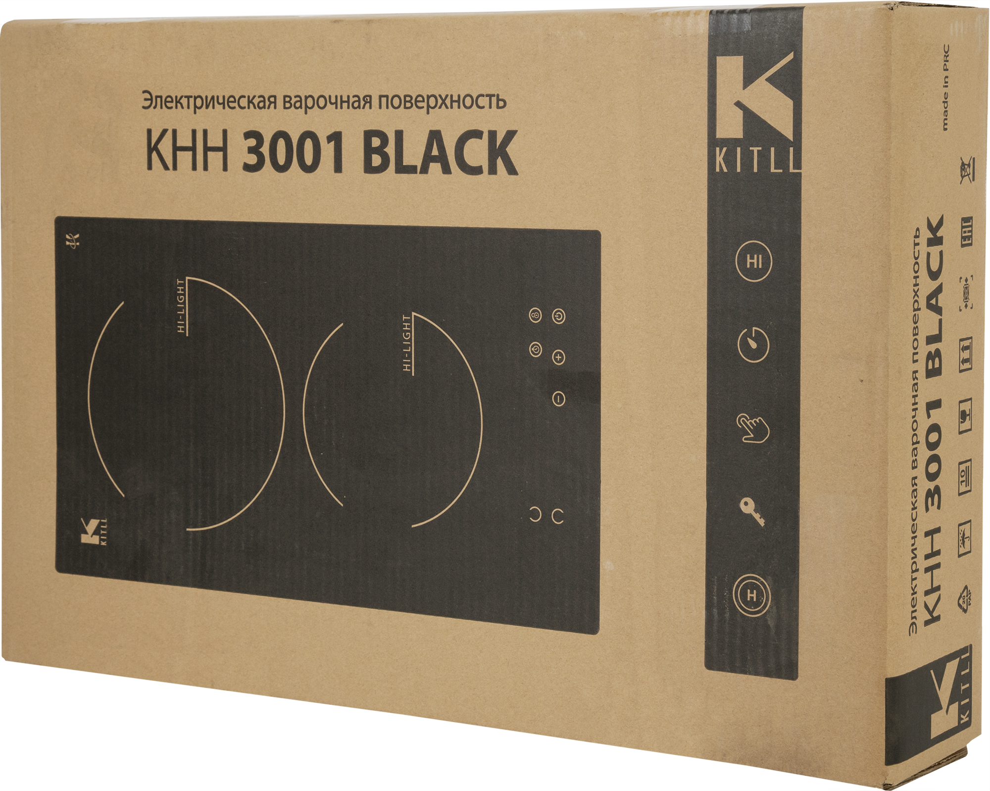Электрическая варочная панель Kitll KHH 3001 40 см 2 конфорки цвет чёрный - 9