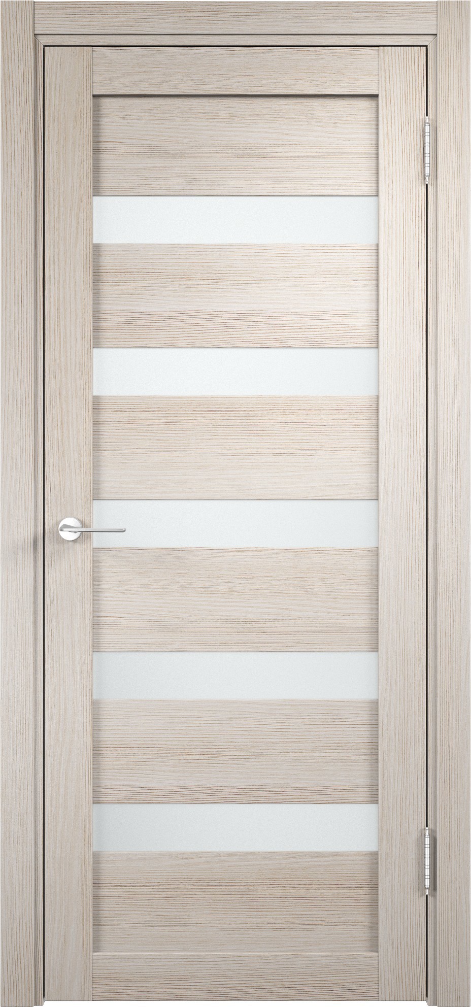 Изображение товара Дверь межкомнатная остеклённая Ницца 90x200 см ПВХ цвет кремовый с фурнитурой