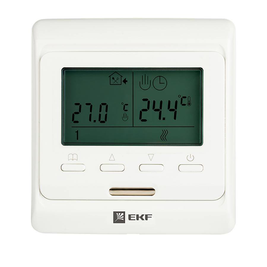 Изображение товара Терморегулятор для теплого пола EKF Proxima электронный программируемый цвет белый
