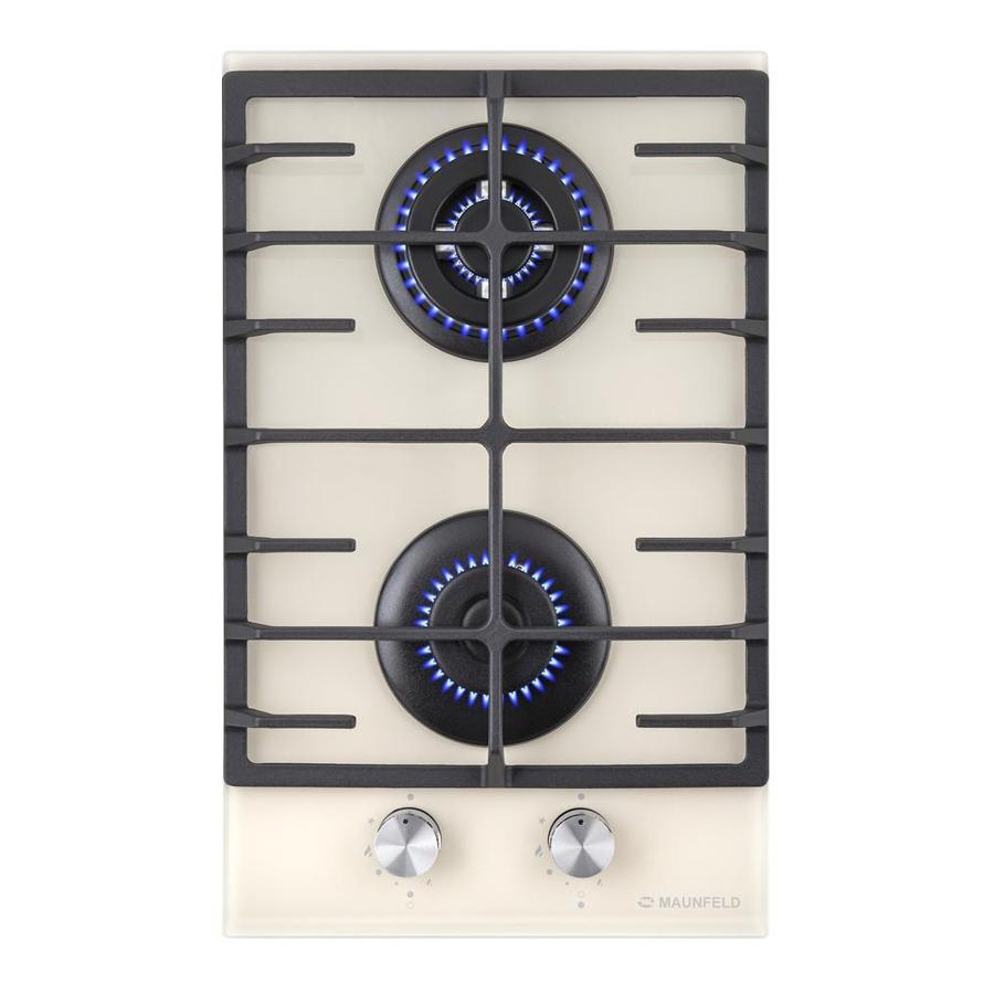 Изображение товара Газовая варочная панель Maunfeld EGHG.32.63CBG/G 29 см 2 конфорки цвет бежевый