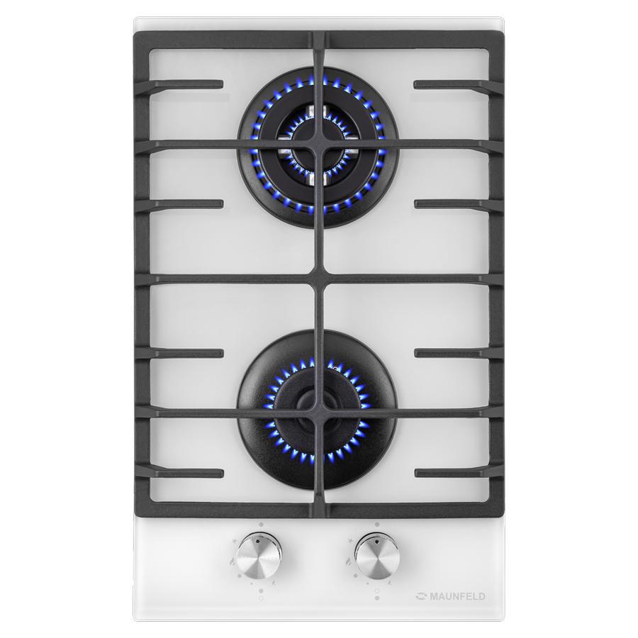Изображение товара Газовая варочная панель Maunfeld EGHG.32.63CW/G 29 см 2 конфорки цвет белый