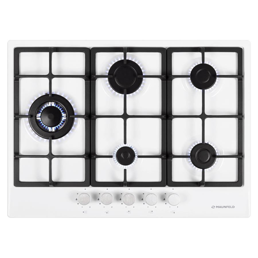 Изображение товара Газовая варочная панель Maunfeld EGHE.75.33CW/G 5 конфорок белая