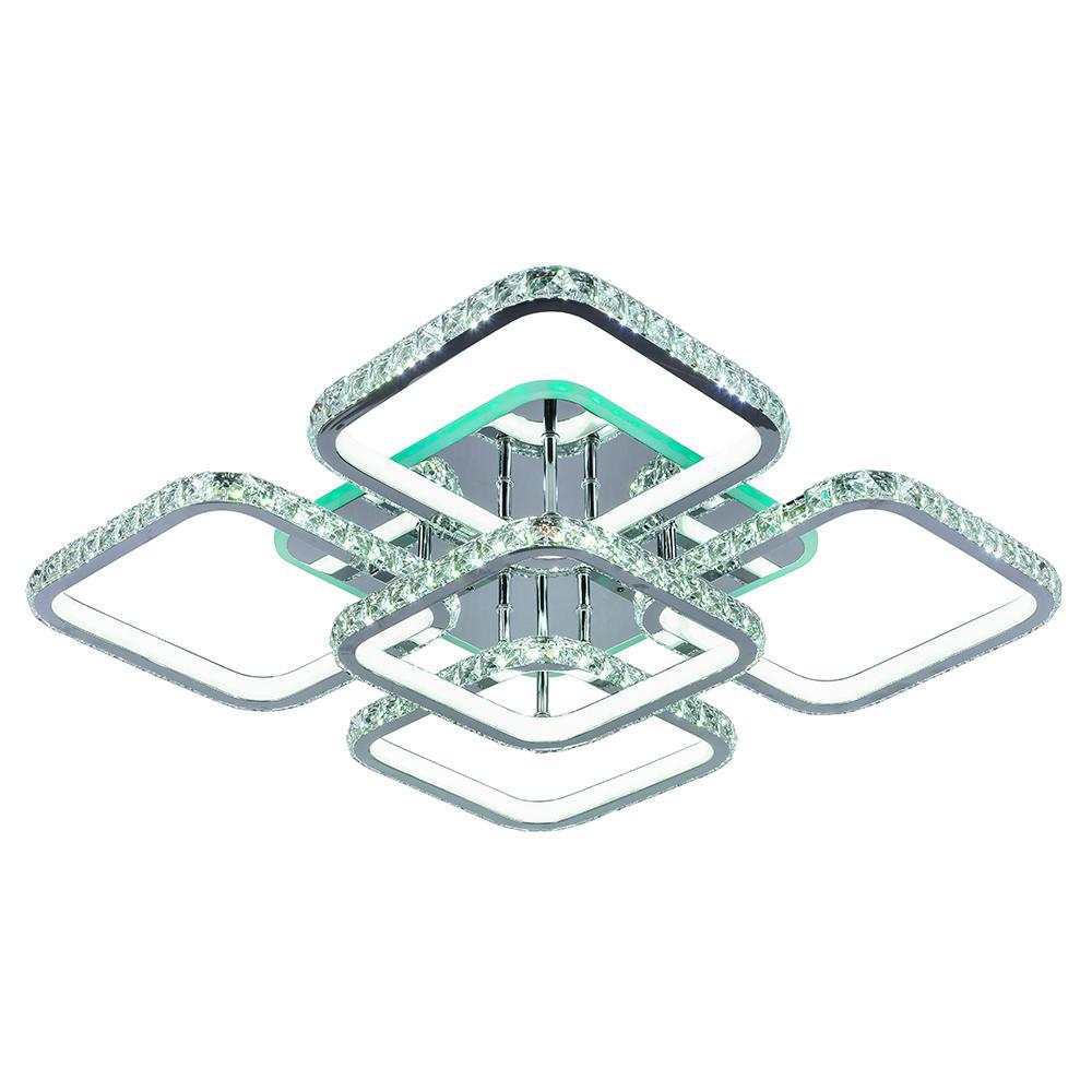 Изображение товара Светодиодная люстра 8010/4+1 CHR с RGB подсветкой и пультом Profit Light