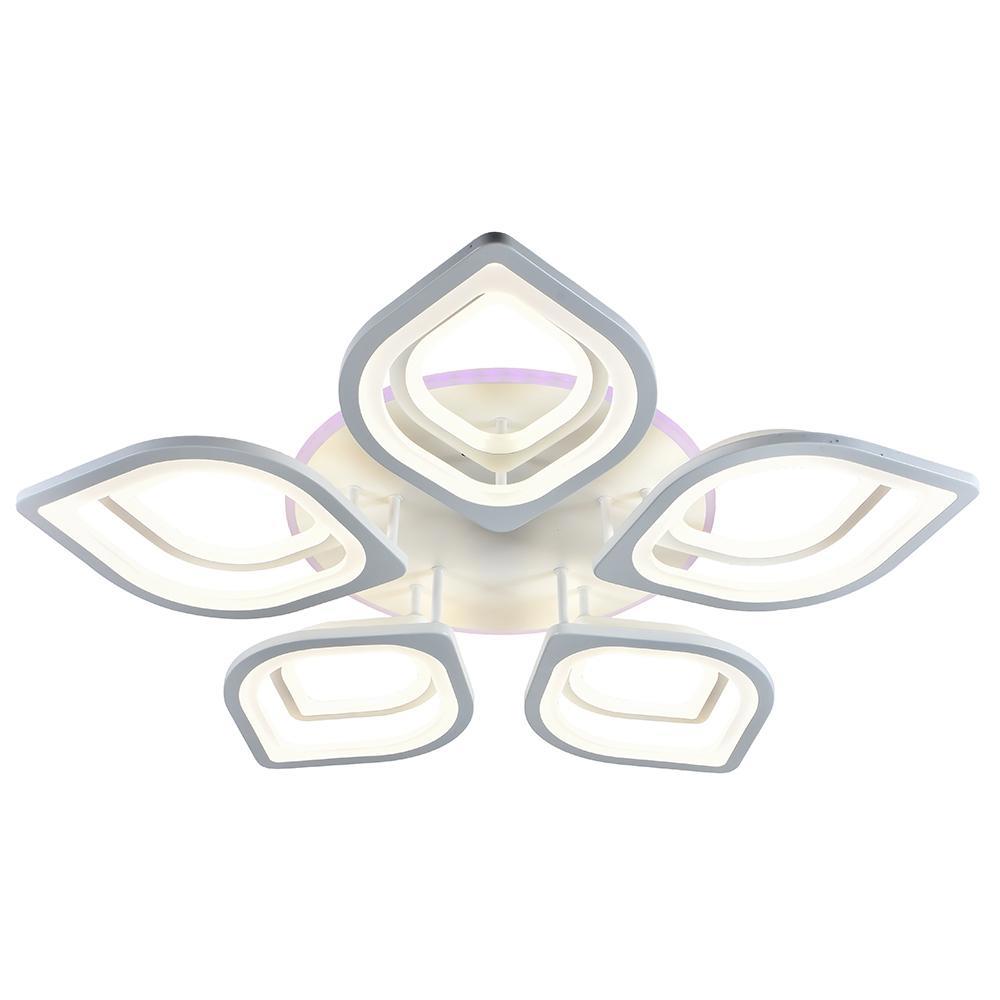 Изображение товара Светодиодная люстра 8069/5+5 WHT RGB белый современная потолочная с пультом