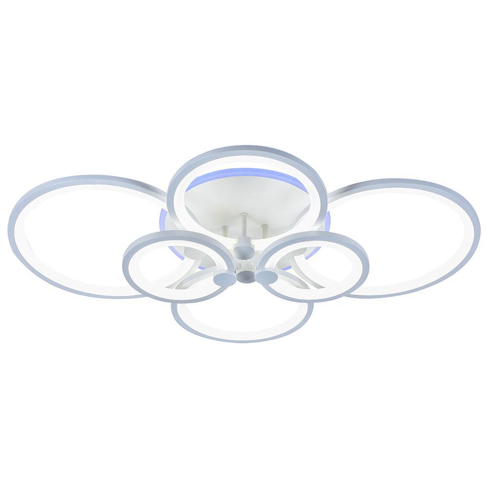 Изображение товара Светодиодная люстра 8077/6 WHT RGB с пультом управление и диммером 168W+8W