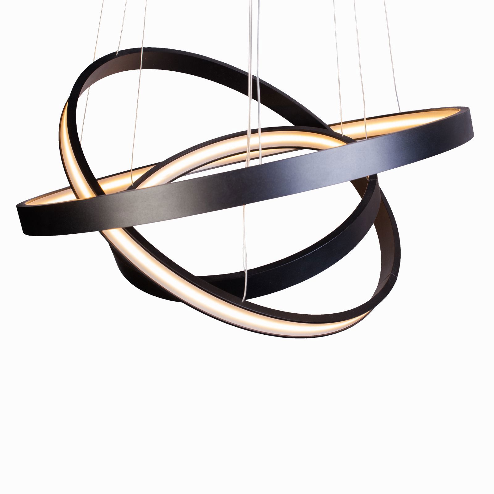 Изображение товара Люстра подвесная светодиодная LUCHERA TLRU3-30/40/50-01 РУЭДО 4603736180198 31 м² теплый белый свет цвет черный