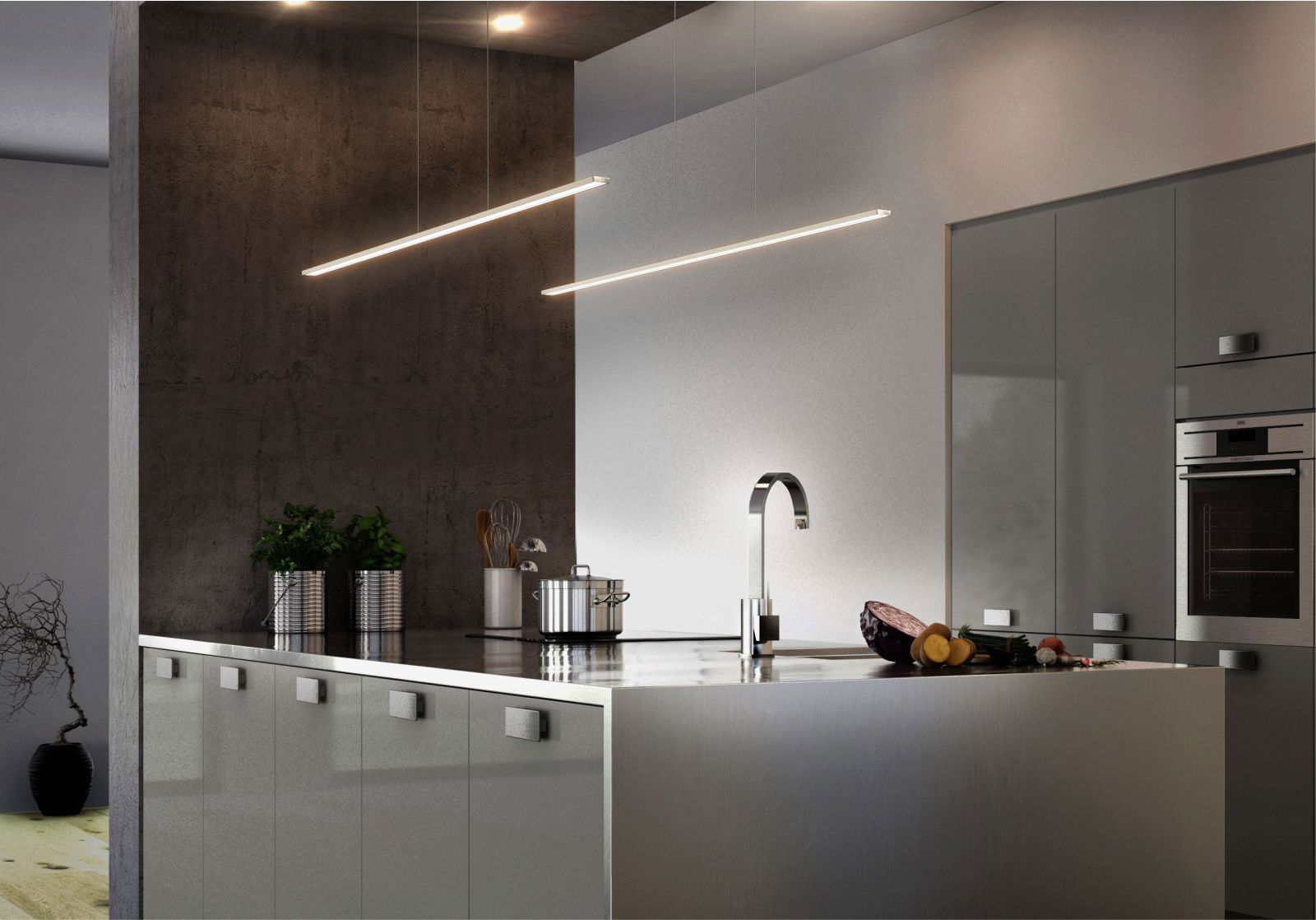 Изображение товара Светодиодная люстра LUCHERA TLCI1-100-01 для кухни нейтральный белый свет