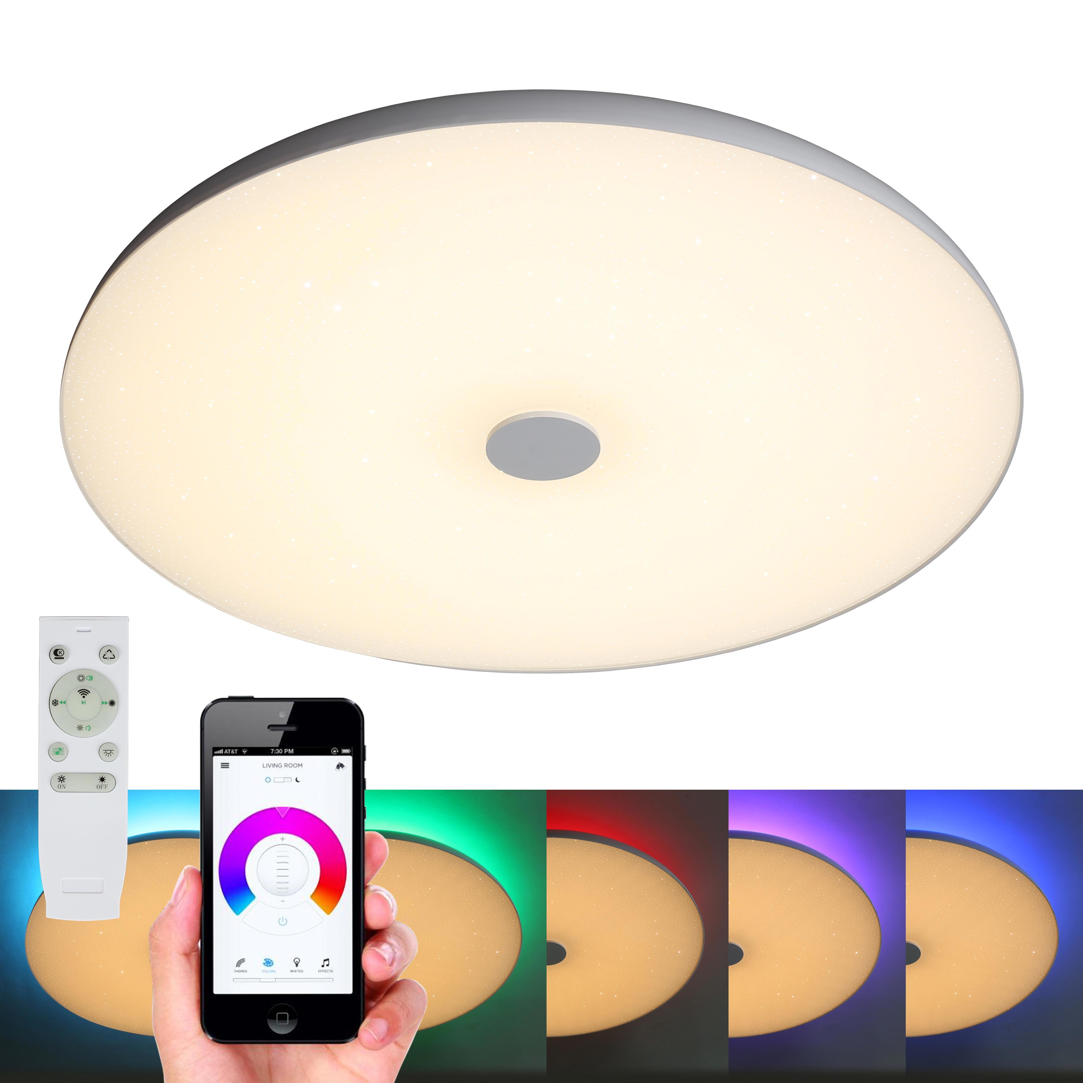 Изображение товара Люстра потолочная светодиодная Omnilux Melofon OML-47317-48 48Вт белая, современный дизайн