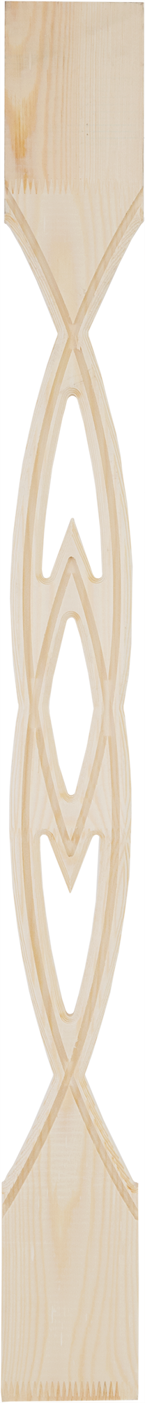 Балясина сращенная хвоя сорт Экстра Эллипс 18x90x900 мм