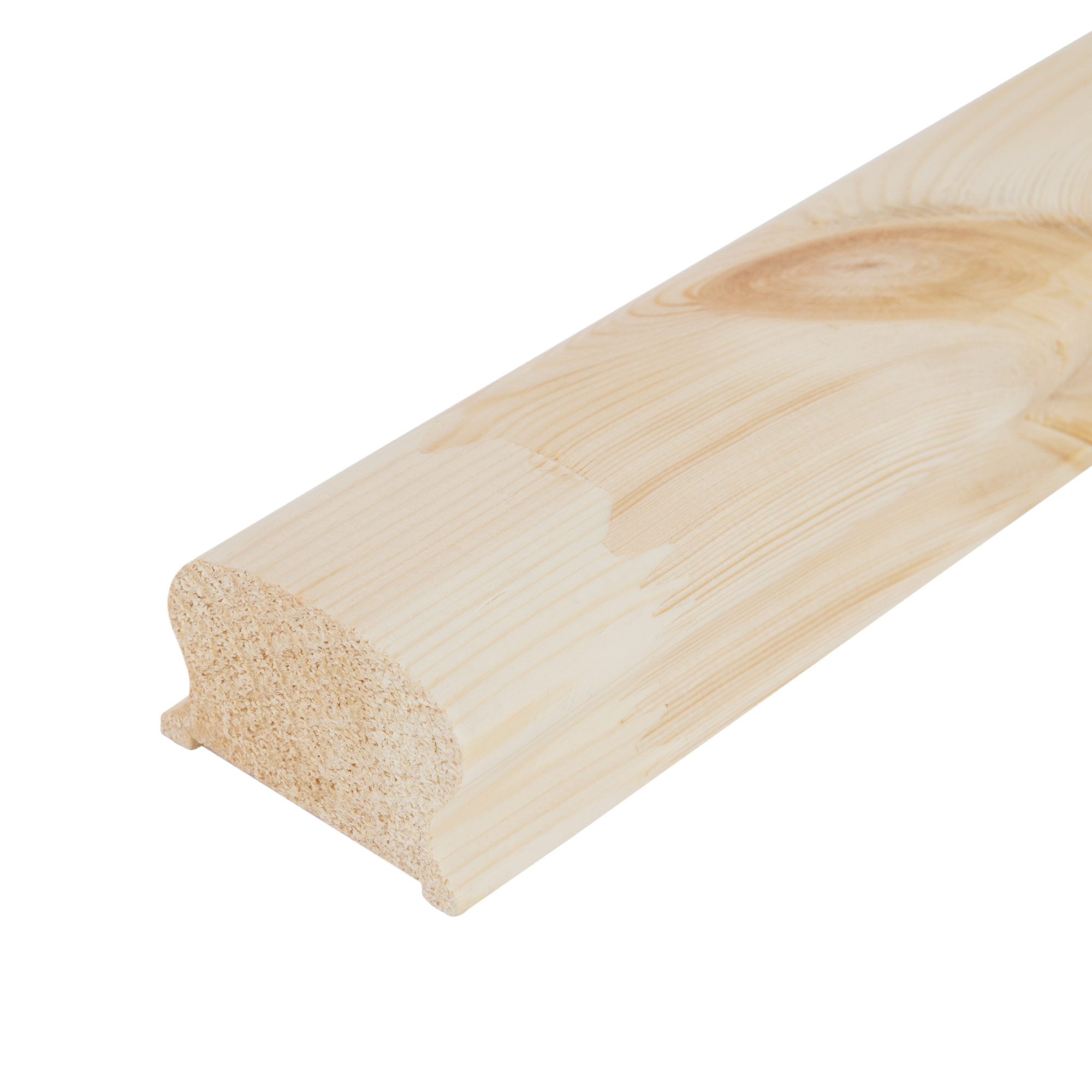 Поручень фигурный сращенный хвоя сорт АВ 45x65x3000 мм