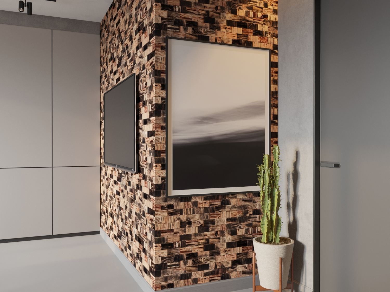 Изображение товара Деревянная мозаика БОУЛ 50x100 мм 300x300 мм