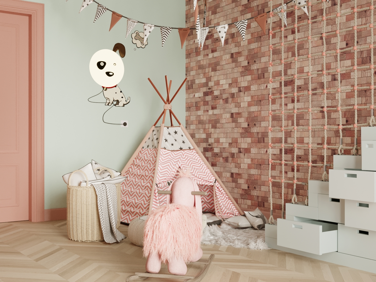 Изображение товара Деревянная мозаика КВАРТ 50x100 мм 300x300 мм