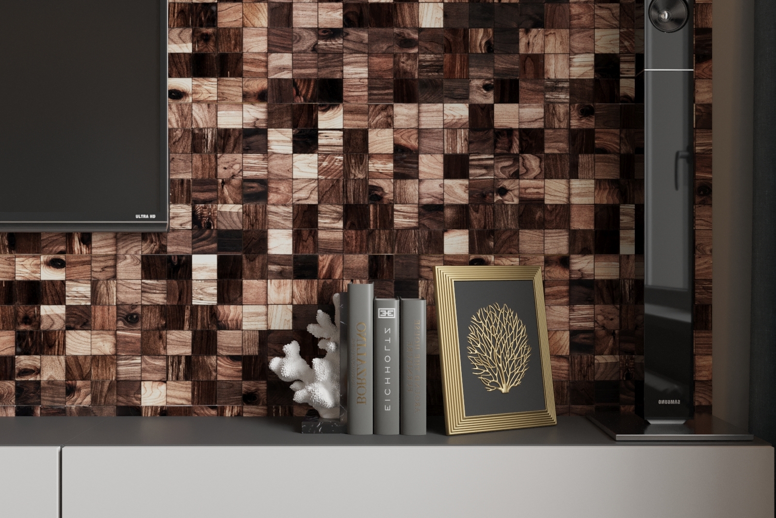 Изображение товара Деревянная мозаика ВАЛЛ 50x50 мм 300x300 мм