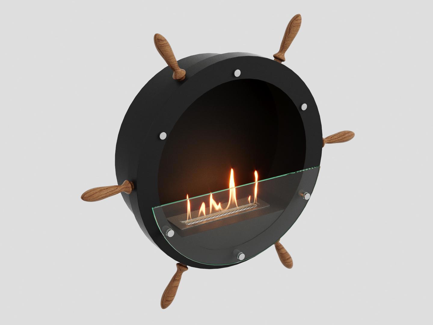 Изображение товара Биокамин настенный/встраиваемый фронтальный глухой Lux Fire Капитан 500Н черный