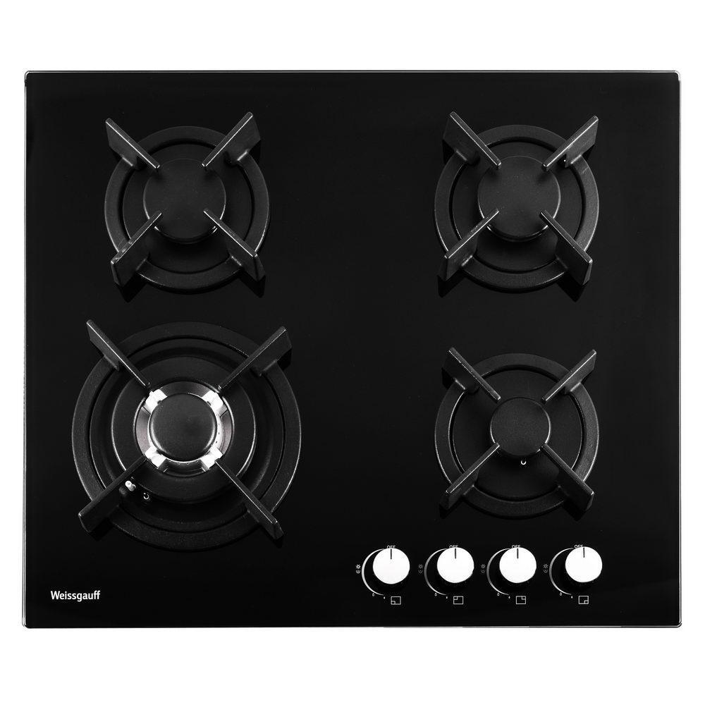 Изображение товара Газовая варочная панель Weissgauff HGG 640 BG 58.40 см 4 конфорки цвет черный