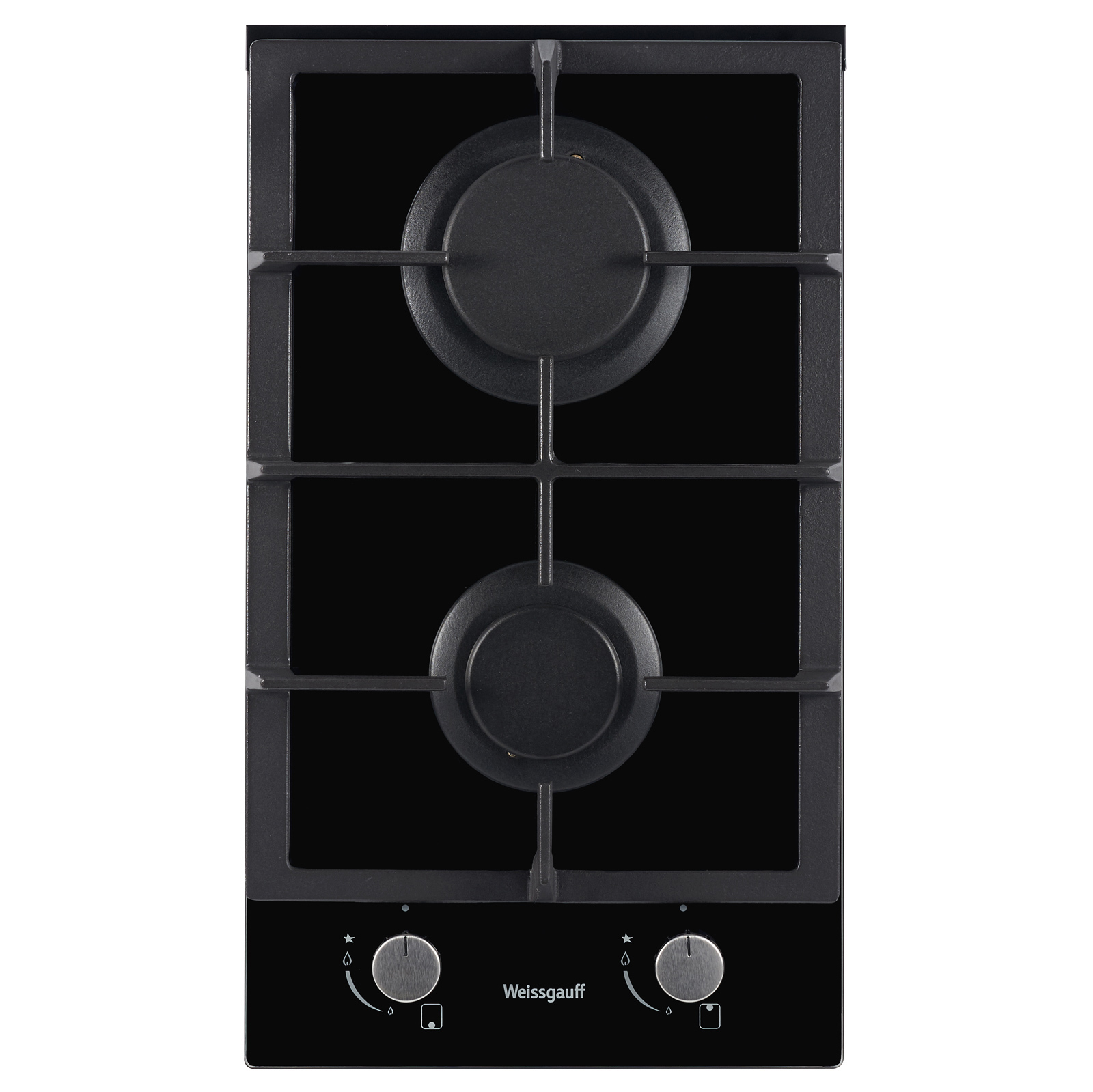 Изображение товара Газовая варочная панель Weissgauff HGG 320 BGh 29.40 см 2 конфорки цвет черный