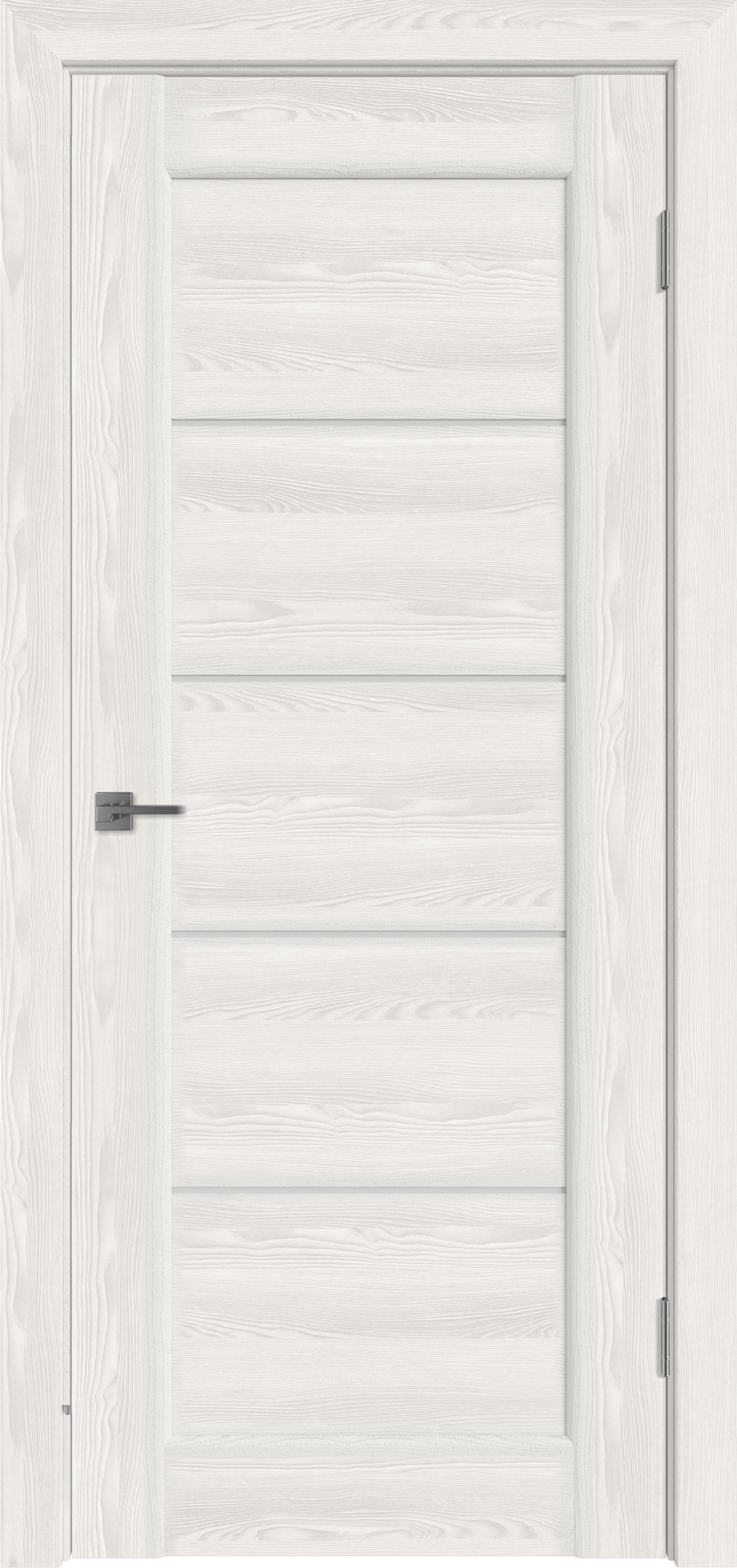 Изображение товара Дверь межкомнатная Дельта горизонтальная остеклённая ПВХ ламинация цвет белёный дуб 70x200 см (с замком и петлями)