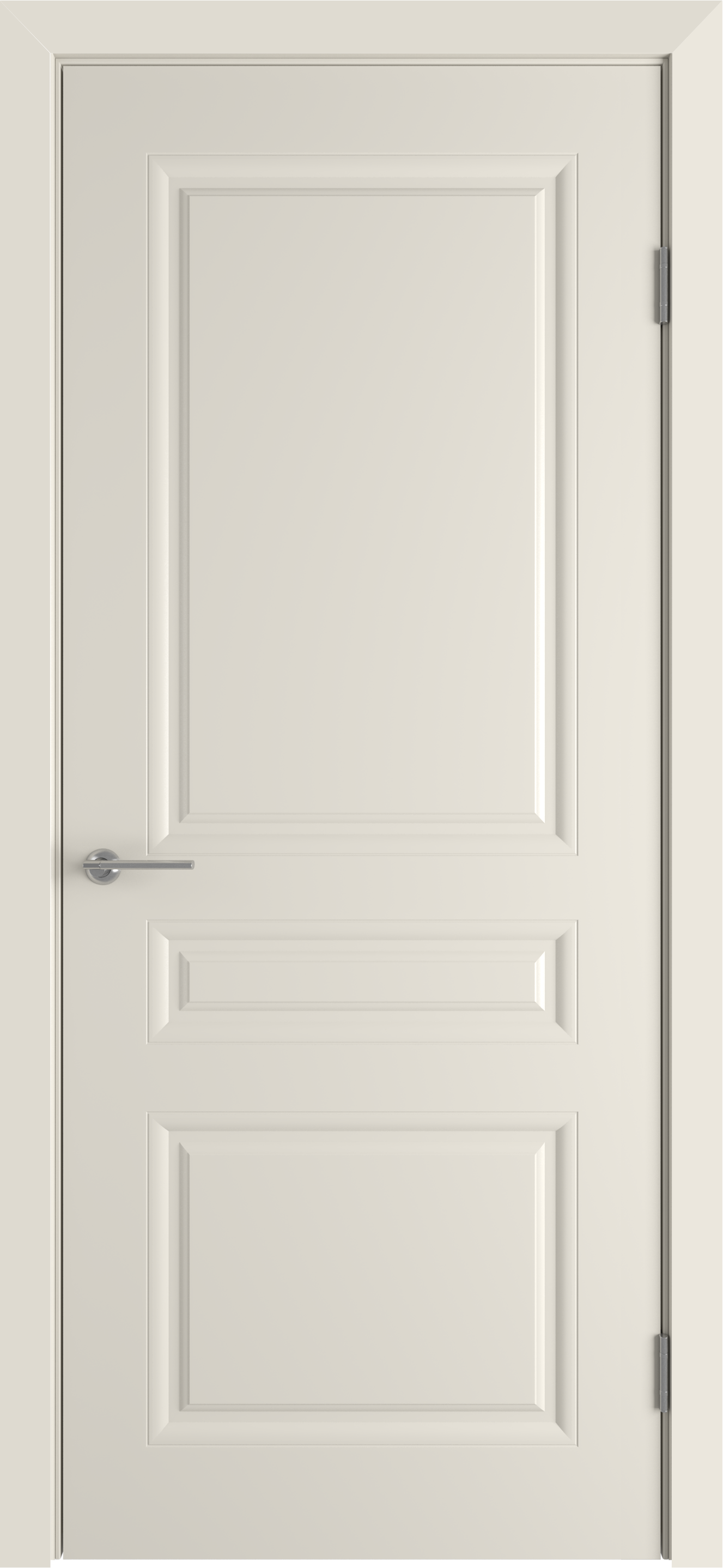 Изображение товара Дверь межкомнатная глухая Стелла 60x200 см эмаль цвет слоновая кость с замком и петлями