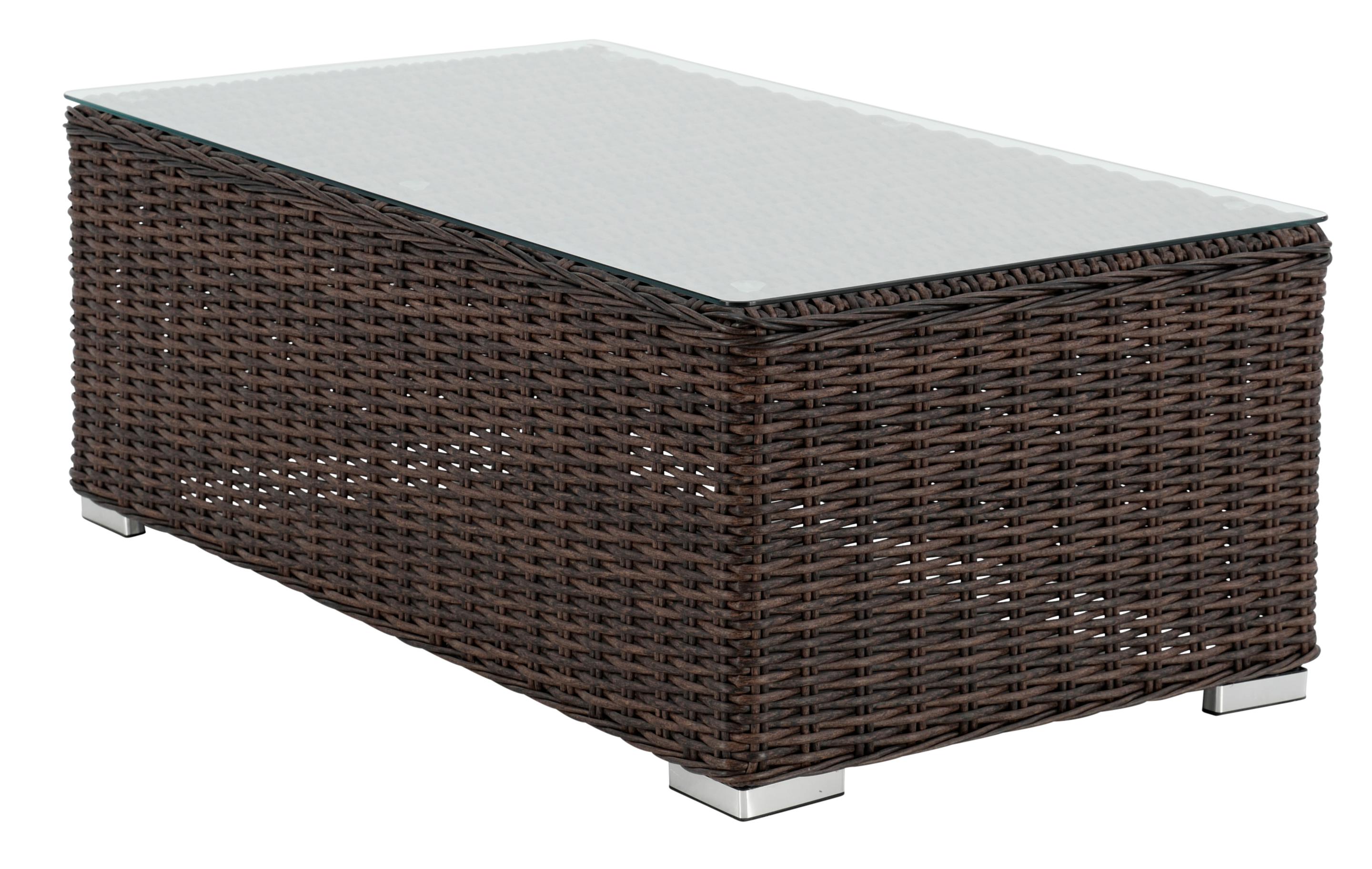 Изображение товара Стол садовый прямоугольный Naterial Costa Rica 60x112x41.5 см алюминий стекло коричневый