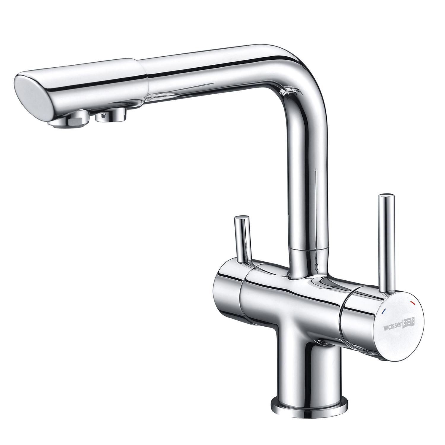 Изображение товара Смеситель кухонный Wasserkraft хром A8017 однорычажный с фильтром и аэратором