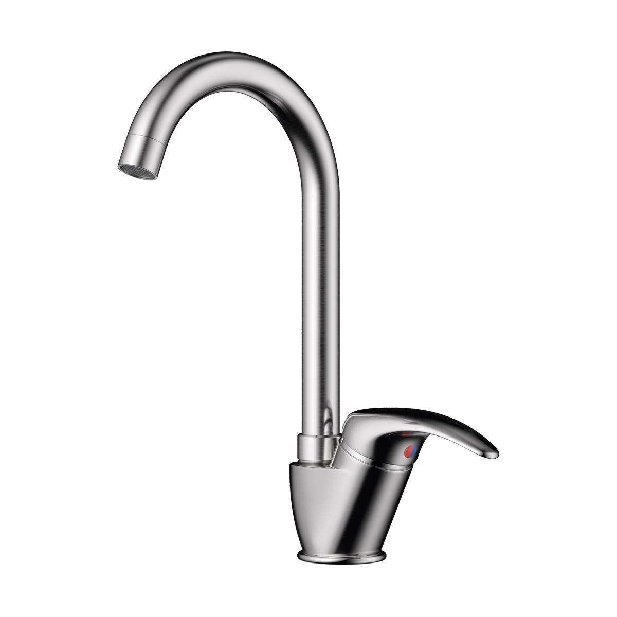 Изображение товара Смеситель Omoikiri Umi Античная латунь — однорычажный, керамический D35 мм, 24.5 см излив